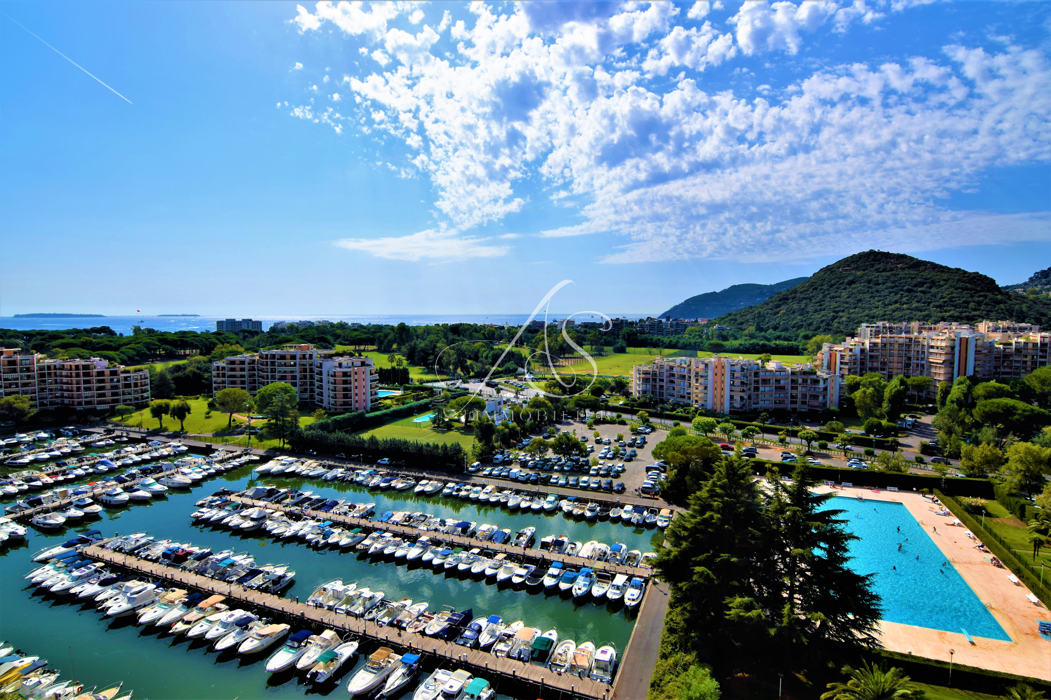 vente 3 pièces traversant vue Mer Cannes Marina Mandelieu AS Immobilier